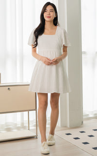 Wren Floral Nursing Dress in White