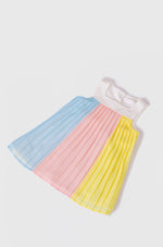 Carrie Contrasted Pleated Girl Dress Matching Sets Jump Eat Cry 