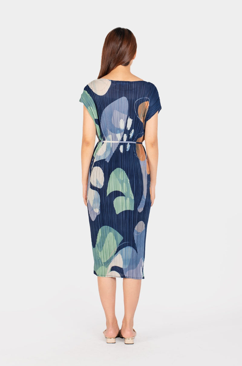 Keyra Pleated Printed Nursing Dress Nursing Wear Jump Eat Cry 