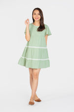 Jane Eyelet Nursing Dress In Sage Green Nursing Wear Jump Eat Cry 