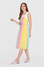 Carrie Contrasted Pleated Nursing Dress Nursing Wear Jump Eat Cry 