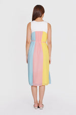 Carrie Contrasted Pleated Nursing Dress Nursing Wear Jump Eat Cry 