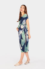 Keyra Pleated Printed Nursing Dress Nursing Wear Jump Eat Cry 