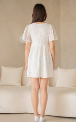 Aurora Babydoll Nursing Dress in White