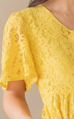 Aurora Babydoll Nursing Dress in Yellow