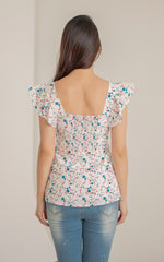 Camellia Button Down Nursing Top in Red