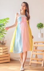 Carrie Contrasted Pleated Nursing Dress