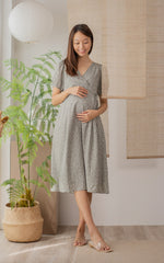 Emilia Printed Nursing Dress in Green