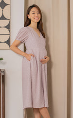 Emilia Printed Nursing Dress in Pink