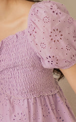 Emiline Smocked Nursing Top in Lavender