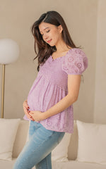 Emiline Smocked Nursing Top in Lavender