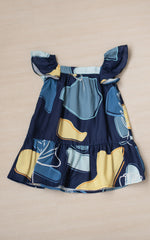 Fleur Printed Ruffle Sleeve Girl's Dress