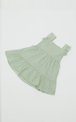 Charlotte Gingham Girls Dress in Green