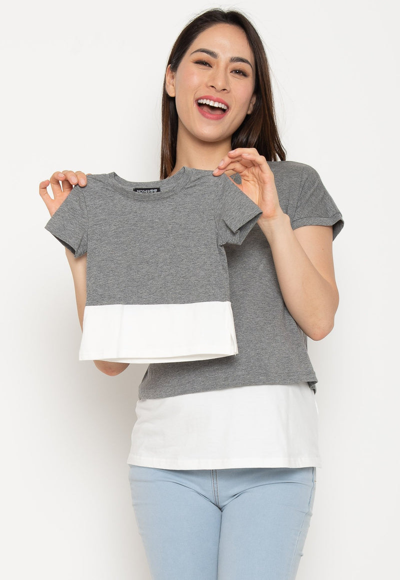Two Tone Unisex Tee  by Jump Eat Cry - Maternity and nursing wear