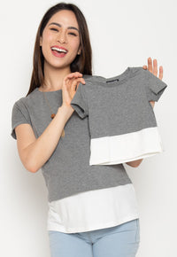 Two Tone Unisex Tee  by Jump Eat Cry - Maternity and nursing wear