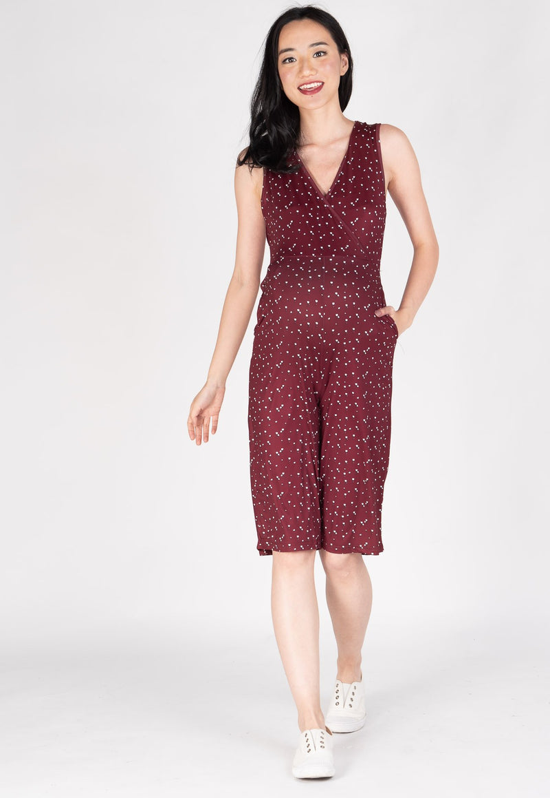 Floral 3/4 Nursing Jumpsuit  by Jump Eat Cry - Maternity and nursing wear