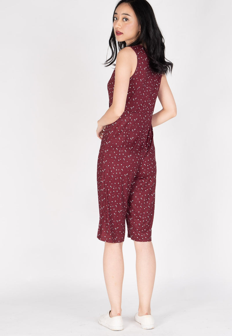 Floral 3/4 Nursing Jumpsuit  by Jump Eat Cry - Maternity and nursing wear