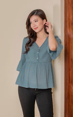 Tory Babydoll Nursing Top in Green