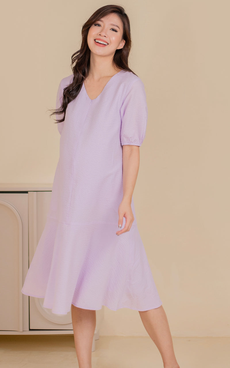 Adelia Sleeved Nursing Midi Dress