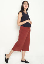 Avery Maternity Culottes in Rust  by Jump Eat Cry - Maternity and nursing wear