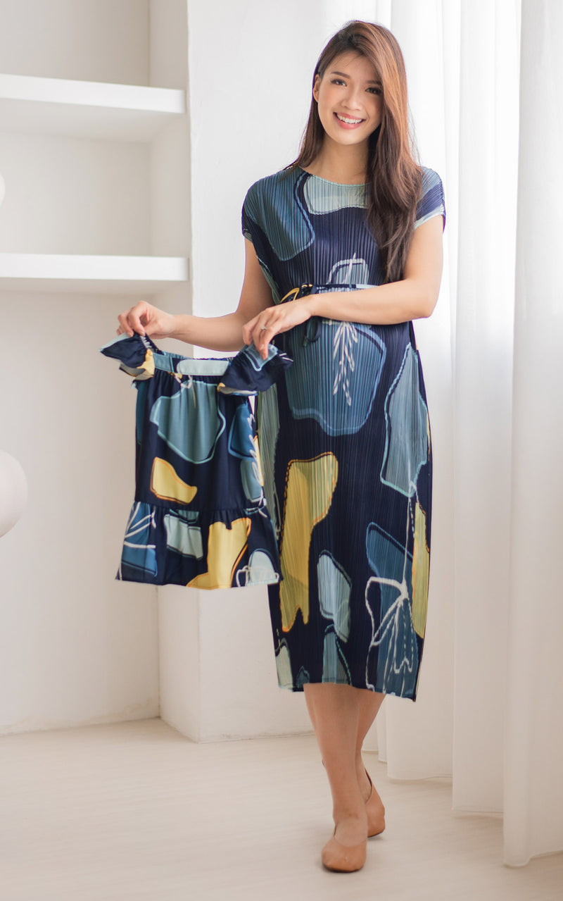 Fleur Printed Ruffle Sleeve Girl's Dress