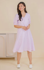Adelia Sleeved Nursing Midi Dress
