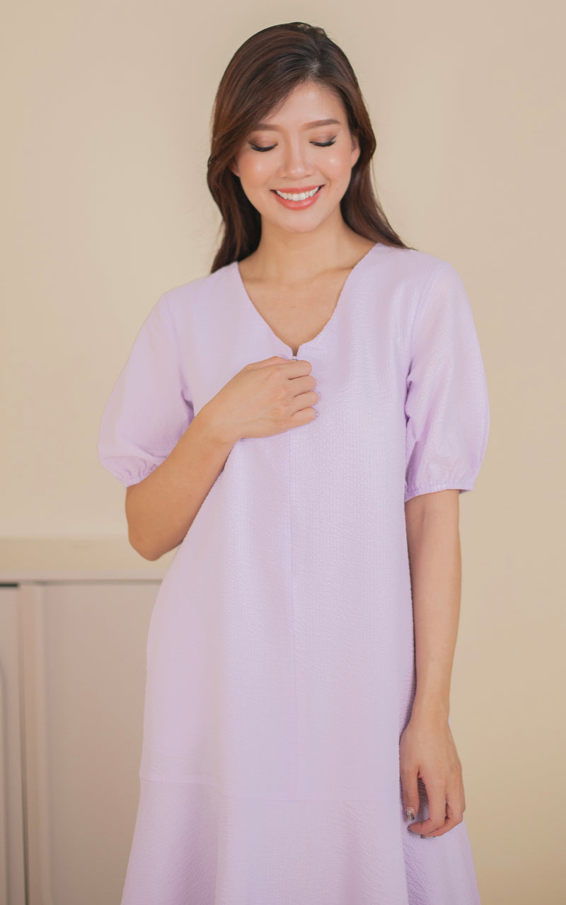 Adelia Sleeved Nursing Midi Dress