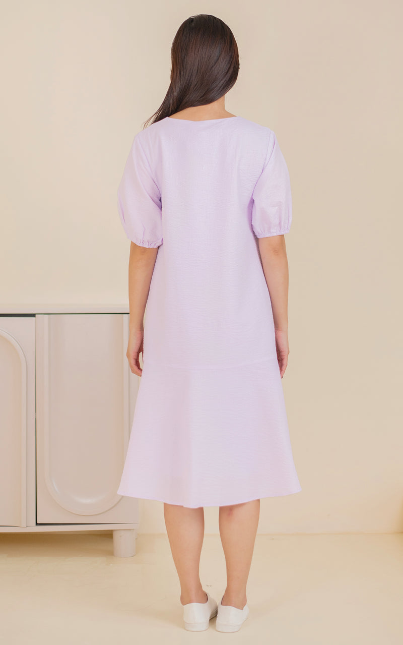 Adelia Sleeved Nursing Midi Dress