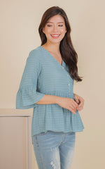 Tory Babydoll Nursing Top in Green