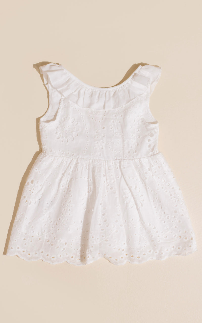 Fay Eyelet Girl Dress