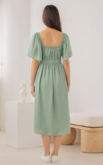 Loretta Smocked Midi Nursing Dress