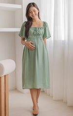 Loretta Smocked Midi Nursing Dress