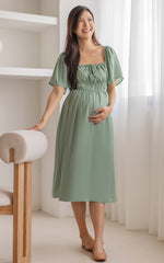 Loretta Smocked Midi Nursing Dress
