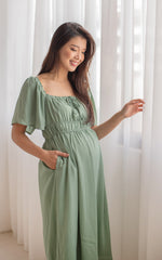 Loretta Smocked Midi Nursing Dress