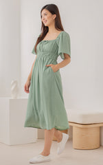 Loretta Smocked Midi Nursing Dress