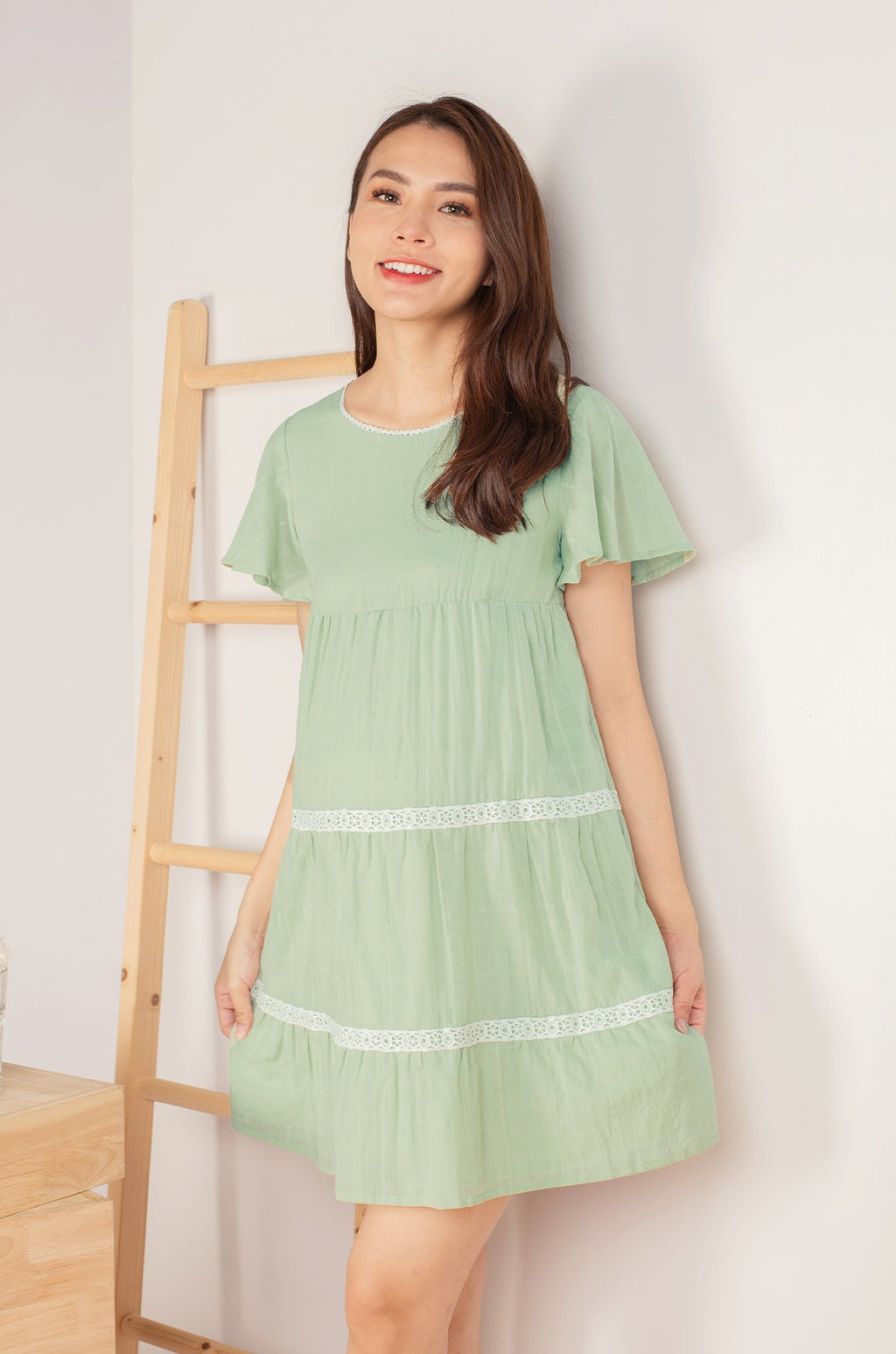 Jane Eyelet Nursing Dress In Sage Green Nursing Wear Jump Eat Cry 