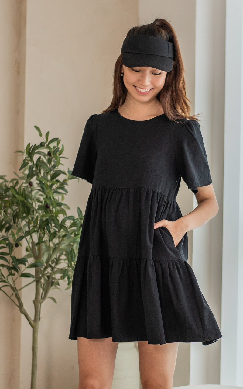 Maya Nursing Dress in Black