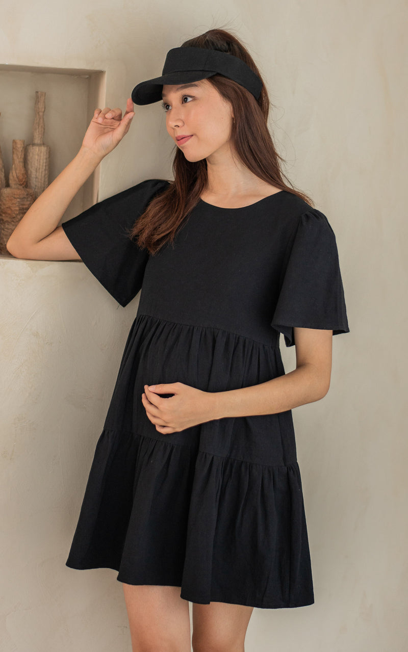 Maya Nursing Dress in Black