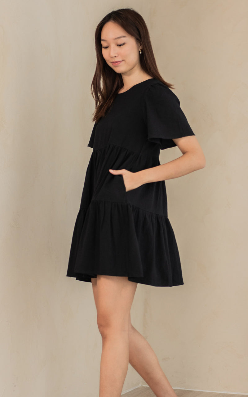 Maya Nursing Dress in Black