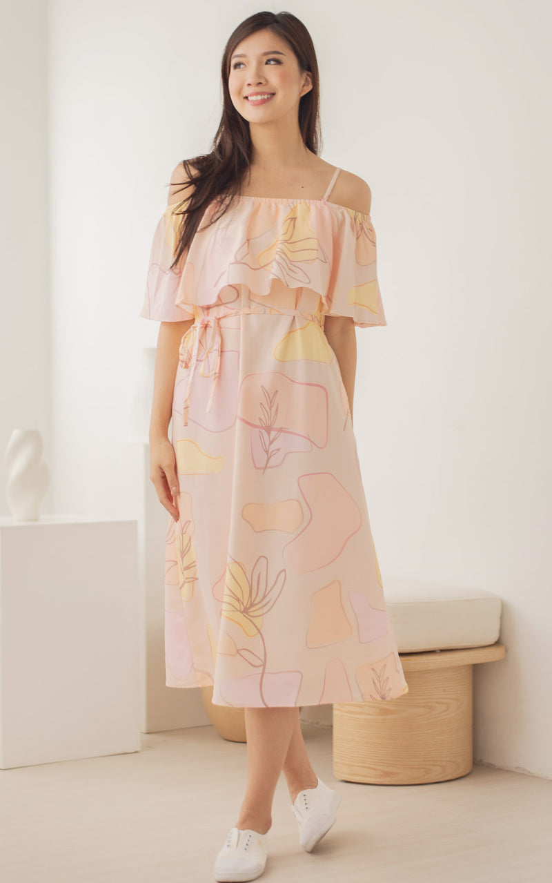 Multi-Way Off Shoulder Nursing Midi Dress