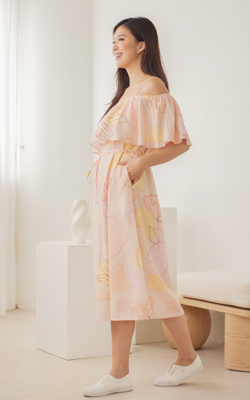 Multi-Way Off Shoulder Nursing Midi Dress