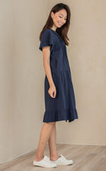Naomi Nursing Dress in Navy