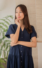 Naomi Nursing Dress in Navy
