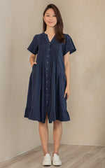 Naomi Nursing Dress in Navy