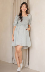 Olivia Flowers Nursing Dress in Blue