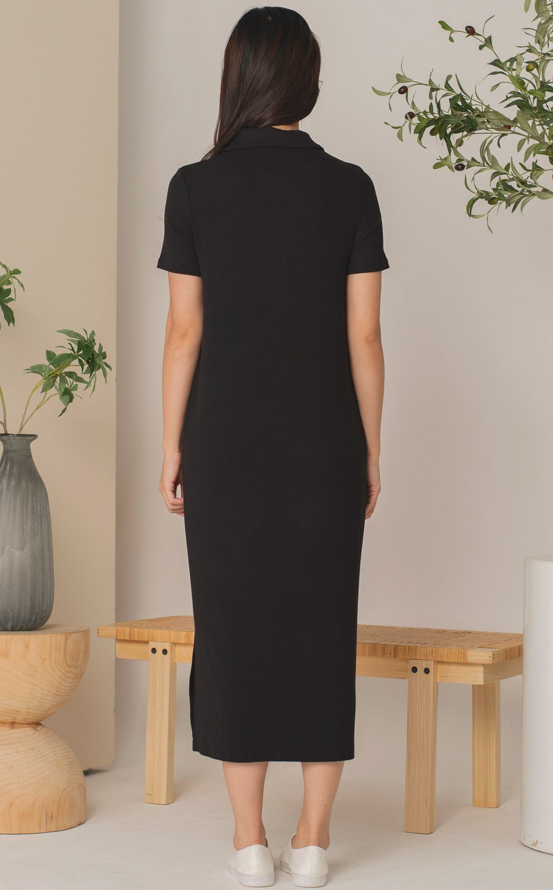 [BACKORDER] Parker Polo Nursing Dress in Black