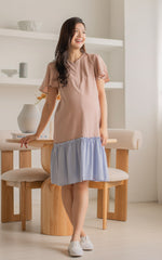 Robin Colourblock Cotton Nursing Dress