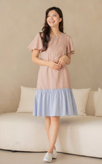 Robin Colourblock Cotton Nursing Dress