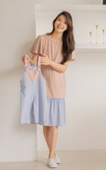 Robin Colourblock Cotton Nursing Dress