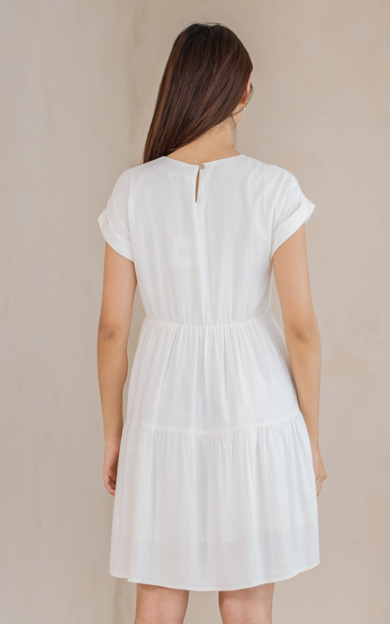 Zoey Nursing Dress in Cream